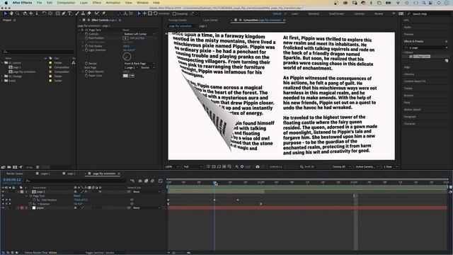 Page Flip Transition in After Effects | Tutorial смотреть онлайн