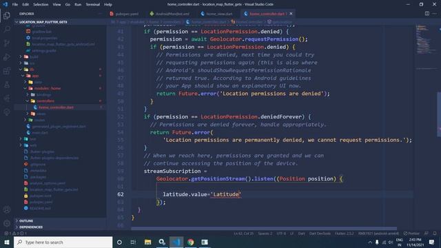 User Location(Latitude & Longitude) and Address in Flutter || Flutter || GetX смотреть онлайн