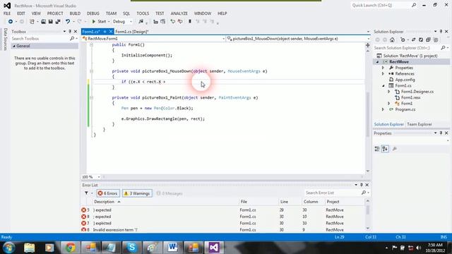 [C# CSharp] Перетаскивание прямоугольника мышью