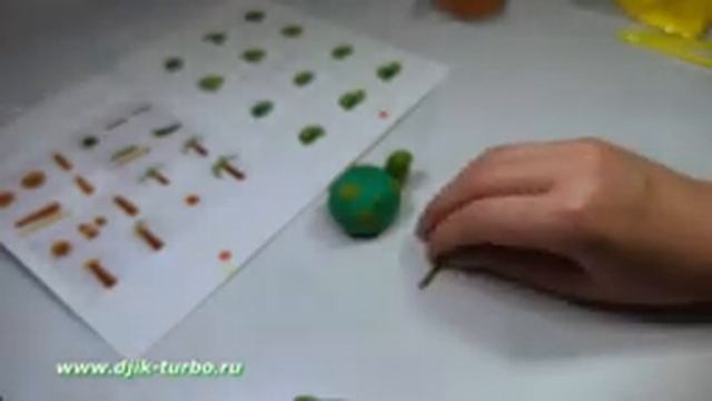 Лепим черепашку из легкого пластилина Джик-Турбо смотреть онлайн
