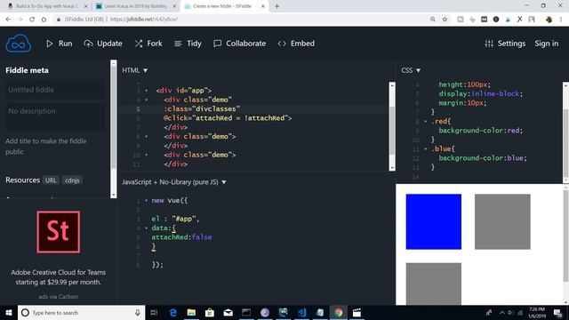 Vue.js Tutorial for Beginners (2019) Part-21 Dynamic Styling with CSS using Objects смотреть онлайн