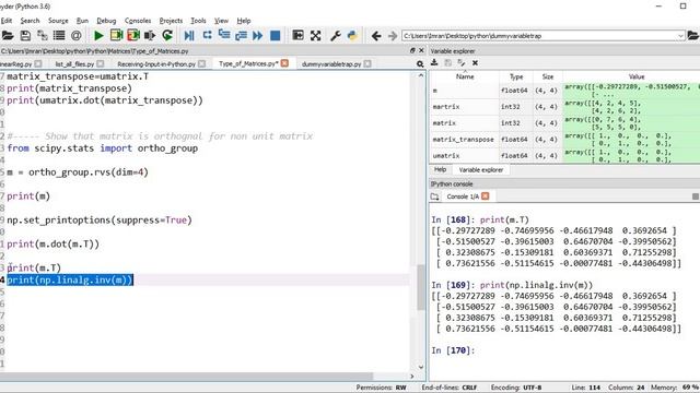 Orthogonal and Singular Matrix with Python | Orthogonal Matrix | Singular Matrix - P11 смотреть онлайн
