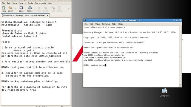 Usando el RMAN Oracle 11g смотреть онлайн