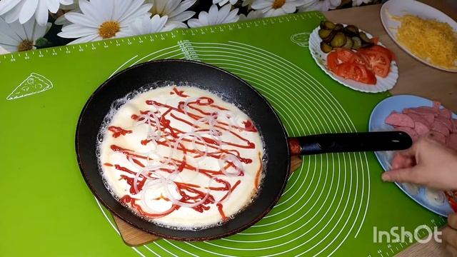 Пицца в сковороде.Рецепт приготовления пиццы в сковороде смотреть онлайн