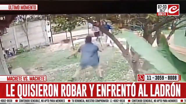 San Luis: le quisiero robar y enfrentó a los ladrones con un machete смотреть онлайн