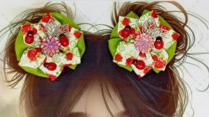 МК. Бантики - малышки из репсовой ленты с божьей коровкой.