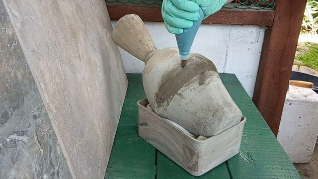 КУВШИН из ЦЕМЕНТА с Цветочным Узором смотреть онлайн