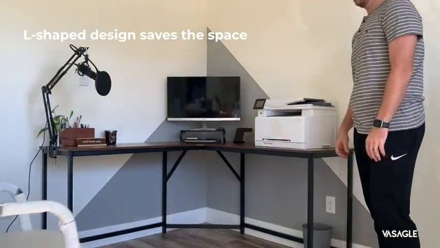 VASAGLE L-Shaped Computer Desk 149 x 149 x 75 cm LWD73X смотреть онлайн