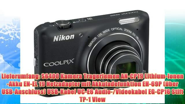 Nikon Coolpix S6400 Kompaktkamera (16 Megapixel 12-fach opt. Zoom 76 cm (3 Zoll) Touchscreen) смотреть онлайн
