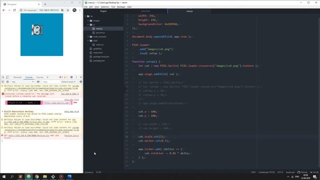 Pixi.js: спрайты