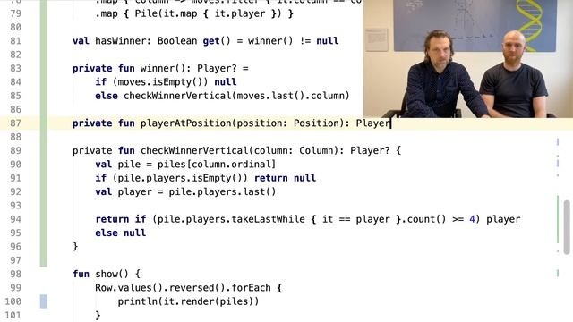 Connect four game in Kotlin with Uberto Barbini (Part 2) смотреть онлайн