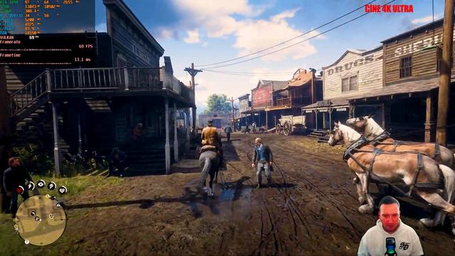 RDR 2 1080P - 2K - 4K - CİNE4K - 5K - 8 K ULTRA GRAPHICS FPS TEST..!! RTX 4090 + R9 7900X3D RDR 2 H