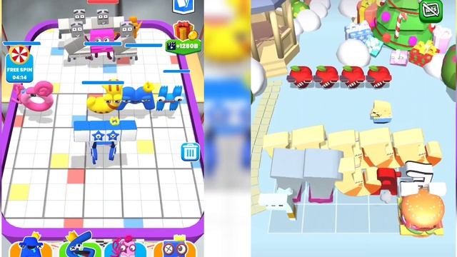 Merge Number Cube Monster ? Run vs Merge Alphabet Food Battle New Update Max Level Merge Game смотреть онлайн