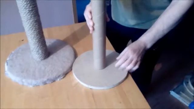 Как недорого сделать когтеточку для кота / How to make cheap scratching post for the cat смотреть онлайн