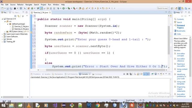 Introduction To Java Programming Exercise 3 14c смотреть онлайн