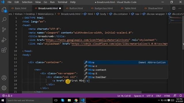 Breadcrumb class in materialize css #12 Breadcrumb class смотреть онлайн