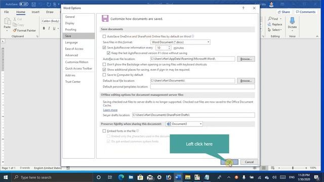 How to enable autosave option in word 365, 2016, 2019 (2020) смотреть онлайн