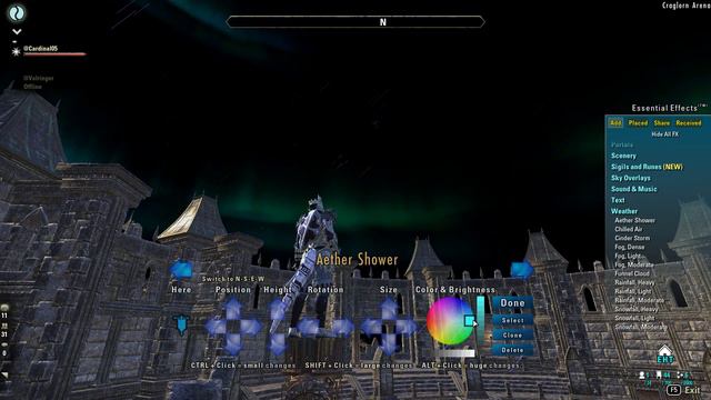 Aether Shower weather FX with Essential Housing Tools for The Elder Scrolls Online смотреть онлайн