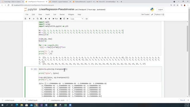 How to Perform a Linear Regression with a Pseudo-Inverse Matrix ? MATH405: Learning from Data. смотреть онлайн