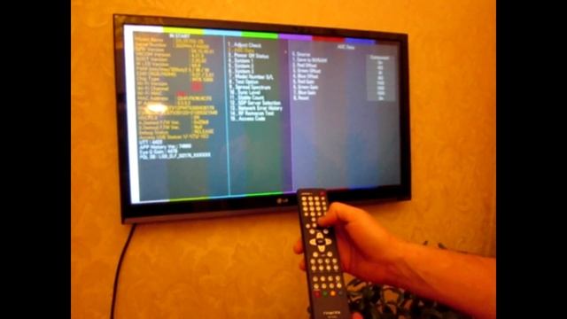 LG service menu remote / Сервисный пульт LG. Сервисное меню. смотреть онлайн