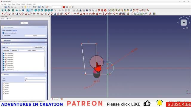 FreeCAD for beginners #49 adding, deleting and modifying constraints. #freecad #cad #makers #design смотреть онлайн