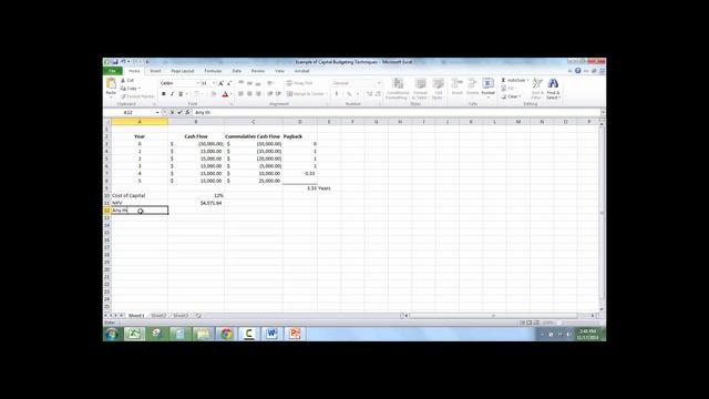 Capital Budgeting Using Excel смотреть онлайн