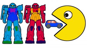 Мультики для малышей - Трансформеры и Пэкмен - Мультики про машинки