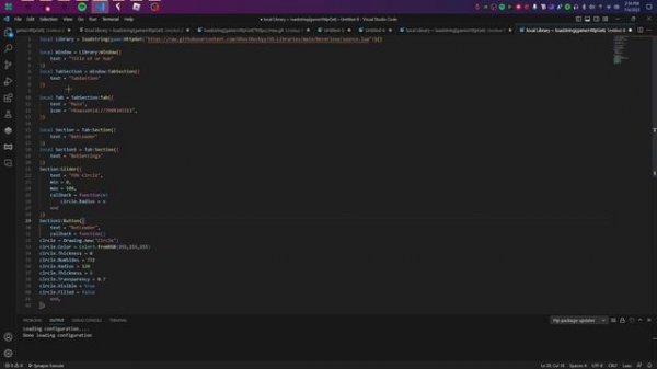 How to make bot with settings UI lib Roblox | Visual Studio Code | (PART1)