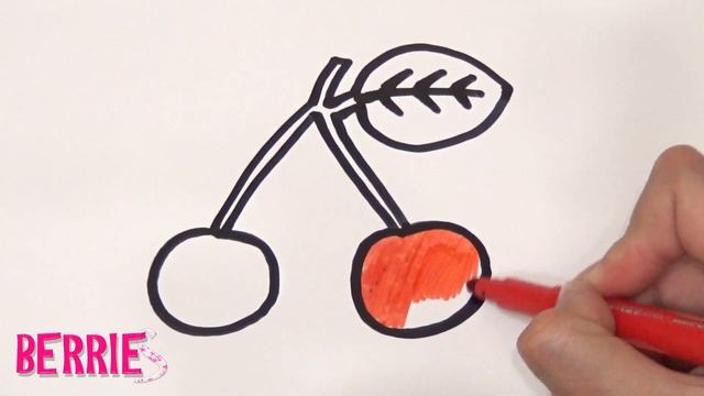 Раскраска для детей ВИШНИ | Color&Berries смотреть онлайн