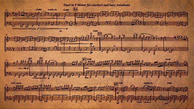 Clarinet and Bass Trombone Duet in F Minor смотреть онлайн