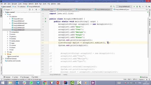 Java - получи чёрный пояс! 5. Методы ArrayList и связанные с ним методы. Часть 3 смотреть онлайн