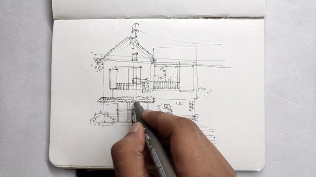 How To Do Urban Sketching | Pen And Fineliner (realtime)