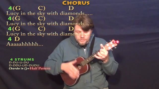 Lucy In the Sky With Diamonds (The Beatles) Ukulele Cover Lesson with Chords/Lyrics смотреть онлайн