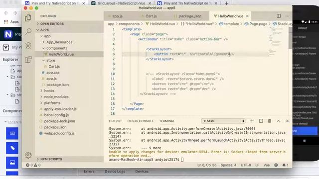 5. NativeScript Vue & Vuex: Central data store management (Part-5) смотреть онлайн