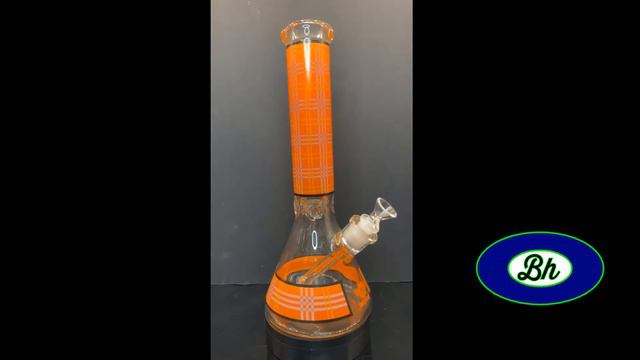 Bong Heaven MGM Glass Orange Plaid 12 inch Beaker Bong With Martini Bowl смотреть онлайн