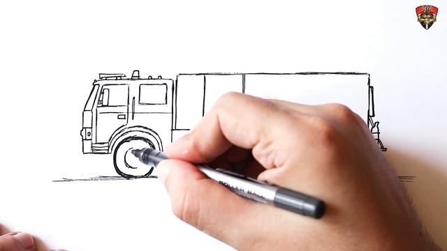 How to draw a Fire Engine easy смотреть онлайн