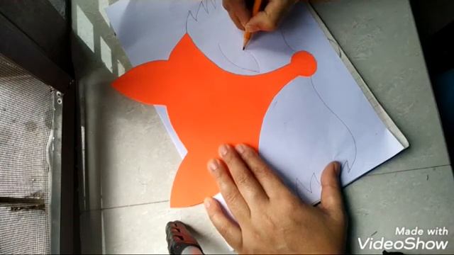 How to make Fox Face Mask in 5 minutes,for KV class 2 school students DIY simple easy craft for kid смотреть онлайн
