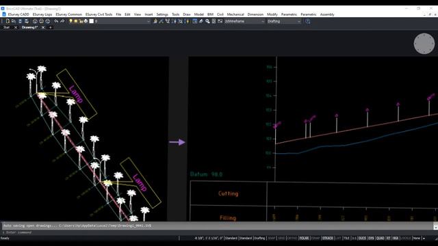 Water hydraulic Pipe Network AutoCAD Drawing смотреть онлайн