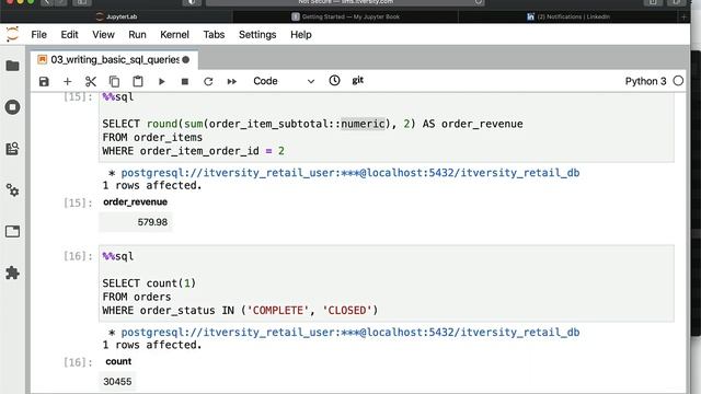 Database Essentials using Postgres - Writing Basic SQL Queries - Performing Aggregations смотреть онлайн