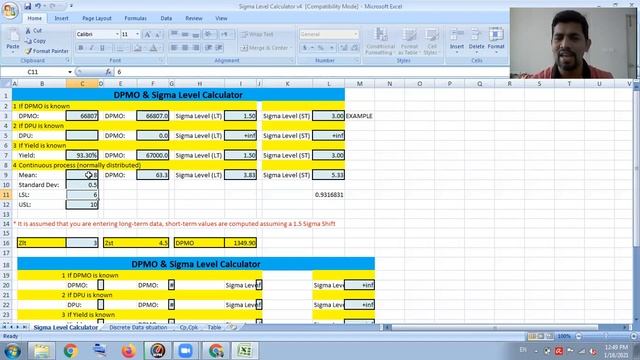 How to calculate Process Sigma Value,DPMO,PPM,Zst,Zlt using Excel | Six Sigma Calculator|Lesson # 5 смотреть онлайн
