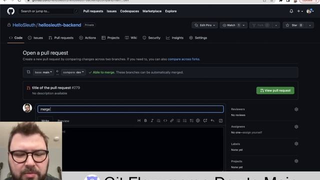 Git Flow and GitHub: How to merge dev into main. смотреть онлайн