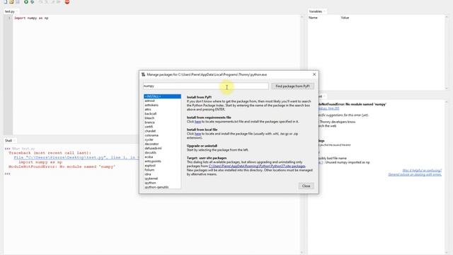 install bibliotheque thonny смотреть онлайн