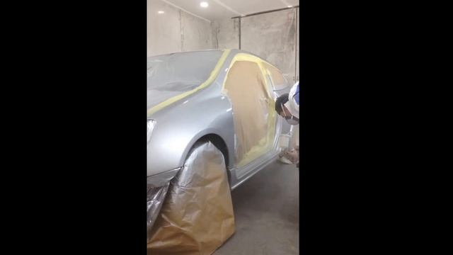 Honda Civic side first coat of lacquer, iwata W-400 Bellaria Classic plus 1.3 setup 2.0bar pressure смотреть онлайн