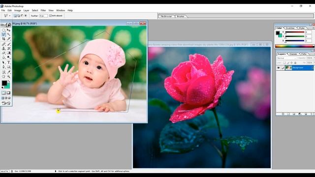 Photoshop Tutorials In Telugu || Lasoo Tool & Magic Wand Tool || Part 4 смотреть онлайн