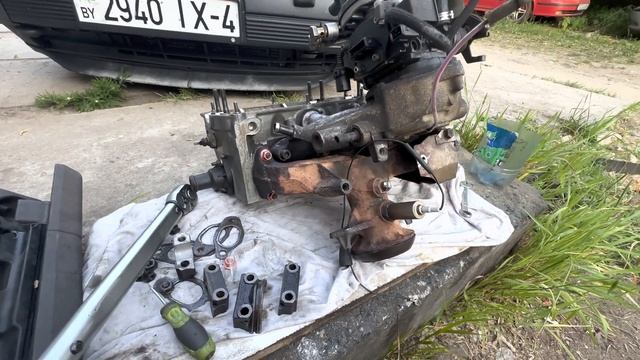 Замена прокладки ГБЦ VW Passat/Golf 1.8 моно. Снятие установка головы ГБЦ. смотреть онлайн