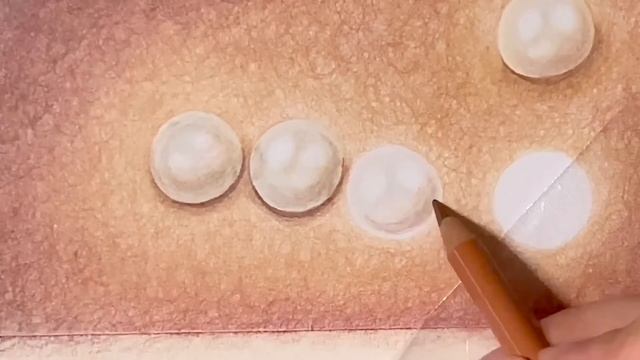 Как нарисовать жемчуг цветными карандашами. Фон цветными карандашами. How to draw pearls. Des perle смотреть онлайн