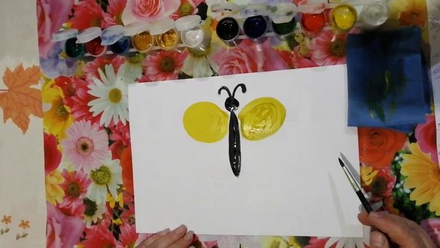Рисование "Бабочка-красавица" смотреть онлайн