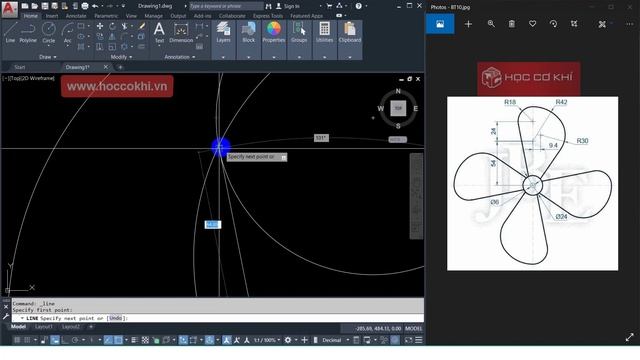 [hoccokhi] Hướng dẫn bài tập AutoCAD 2D 3D - bài 10 | Học AutoCAD cơ bản - nâng cao смотреть онлайн