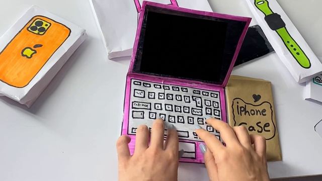 [⚡️paperdiy⚡️] Making Paper Iphone & MacBook & Apple Watch & AirPods | Making Paper Squishy