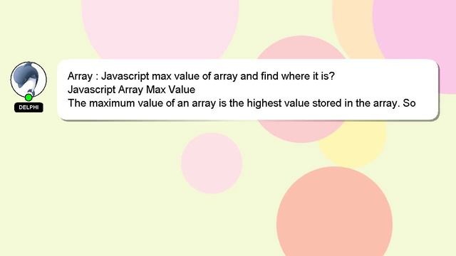 Array : Javascript max value of array and find where it is? смотреть онлайн